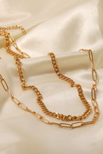 Load image into Gallery viewer, 18K Gold Plated Layered Chain Necklace