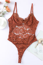 Load image into Gallery viewer, Lace Spaghetti Straps Cutout Bodysuit
