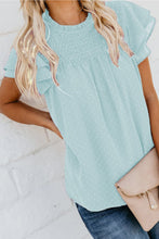 Load image into Gallery viewer, Layered Flutter Sleeve Smocked Blouse