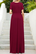 Load image into Gallery viewer, Round Neck Maxi Tee Dress with Pockets