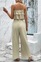 Load image into Gallery viewer, Frill Trim Cami and Wide Leg Pants Set