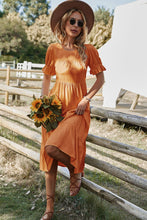 Load image into Gallery viewer, Short Flounce Sleeve Tiered Midi Dress