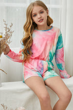 Load image into Gallery viewer, Girls Tie-Dye Round Neck Romper