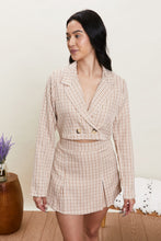 Load image into Gallery viewer, HYFVE How Sweet It Is Plaid Cropped Blazer and Skort Set