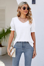 Load image into Gallery viewer, Flounce Sleeve V-Neck Tee