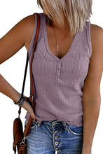 Load image into Gallery viewer, V-Neck Ribbed Tank