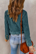 Load image into Gallery viewer, Belted Zip-Up Corduroy Jacket