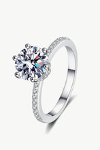 Load image into Gallery viewer, 925 Sterling Silver 2 Carat Moissanite Ring