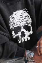 Load image into Gallery viewer, Round Neck Dropped Skull Graphic Sweatshirt