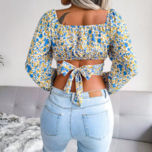 Load image into Gallery viewer, Ditsy Floral Crisscross Cropped Top