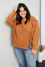 Load image into Gallery viewer, Sew In Love Full Size Exposed Seam Slit Sweatshirt