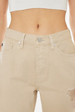 Load image into Gallery viewer, Kancan High-Rise Distressed Flare Jeans in Taupe DIBS KAN
