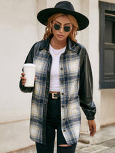 Load image into Gallery viewer, Plaid Button Down Raglan Sleeve Jacket