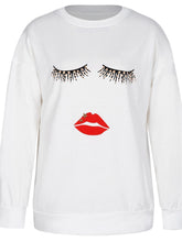 Load image into Gallery viewer, Graphic Dropped Shoulder Round Neck Sweatshirt