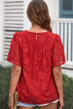 Load image into Gallery viewer, Round Neck Puff Sleeve Blouse
