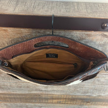 Load image into Gallery viewer, American Darling Hide Genuine Leather Hand Carved Detail Purses DIBS DARLING (TURQ or BROWN)