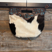 Load image into Gallery viewer, American Darling Hide Genuine Leather Hand Carved Detail Purses DIBS DARLING (TURQ or BROWN)