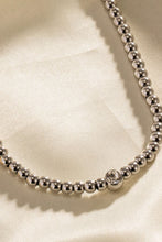 Load image into Gallery viewer, Inlaid Zircon Beaded Stainless Steel Necklace
