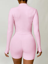 Load image into Gallery viewer, Zip Up Mock Neck Long Sleeve Active Outerwear
