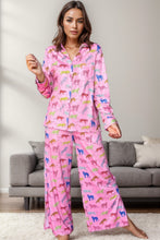 Load image into Gallery viewer, Pocketed Printed Top and Pants Lounge Set
