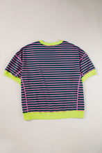 Load image into Gallery viewer, Striped Round Neck Half Sleeve T-Shirt
