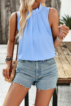 Load image into Gallery viewer, Ruched Mock Neck Tank
