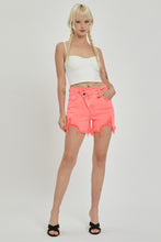 Load image into Gallery viewer, RISEN Raw Hem Asymmetrical Waist Denim Shorts
