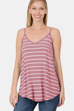 Load image into Gallery viewer, Zenana Striped Curved Hem Cami
