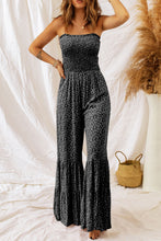 Load image into Gallery viewer, Floral Spaghetti Strap Wide Leg Jumpsuit BLACK
