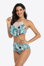 Load image into Gallery viewer, Tropical Print Ruffled Two-Piece Swimsuit

