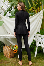 Load image into Gallery viewer, Mock Neck Long Sleeve One-Piece Swimwear
