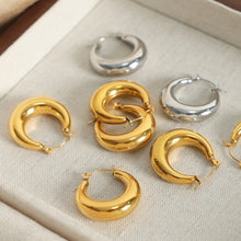 Load image into Gallery viewer, 18K Gold-Plated Huggie Earrings
