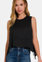 Load image into Gallery viewer, Zenana Exposed Seam Slit Round Neck Tank
