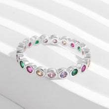 Load image into Gallery viewer, 925 Sterling Silver Contrast Zircon Ring
