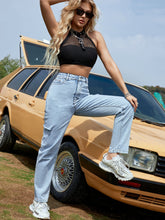 Load image into Gallery viewer, Distressed Straight Leg Jeans
