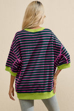 Load image into Gallery viewer, Striped Round Neck Half Sleeve T-Shirt
