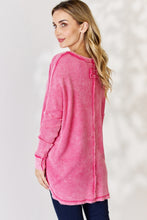 Load image into Gallery viewer, Zenana Oversized Washed Waffle Long Sleeve Top
