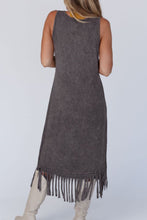 Load image into Gallery viewer, Tassel Round Neck Sleeveless Midi Dress

