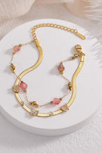 Load image into Gallery viewer, Zircon Decor Butterfly Double-Layered Bracelet
