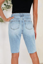 Load image into Gallery viewer, Distressed Pocketed Denim Shorts
