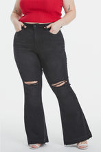 Load image into Gallery viewer, BAYEAS Full Size High Waist Distressed Raw Hem Flare Jeans
