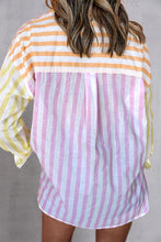 Load image into Gallery viewer, Striped Button Up Long Sleeve Shirt
