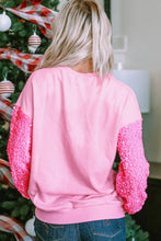 Load image into Gallery viewer, Sequin Round Neck Dropped Shoulder Sweatshirt
