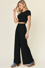 Load image into Gallery viewer, Double Take Full Size Round Neck Top and Pants Set
