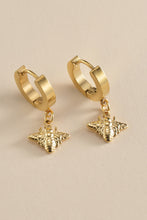 Load image into Gallery viewer, Bee Drop Huggie Earrings
