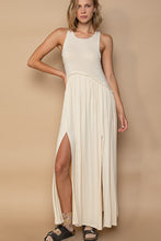 Load image into Gallery viewer, POL Sleeveless Back Zipper Front Slit Maxi Dress
