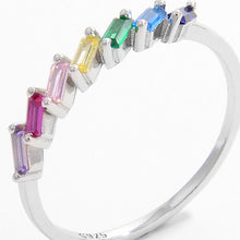 Load image into Gallery viewer, 925 Sterling Silver Contrast Zircon Ring
