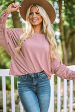 Load image into Gallery viewer, Ribbed Drawstring Dolman Sleeve Top
