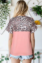 Load image into Gallery viewer, Sequin Leopard Round Neck T-Shirt
