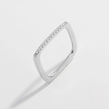 Load image into Gallery viewer, 925 Sterling Silver Zircon Square Ring
